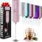 Zulay Kitchen Powerful Mini Milk Frother, Electric Hand Mixer, Portable Wand for Coffee, Pink