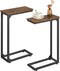 DALEMHOME C Shaped End Table, Couch Table That Slide Under, Small Side Table