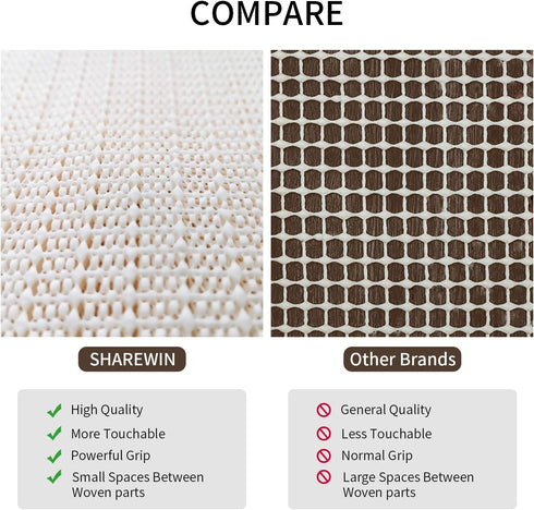 Non-Slip Rug Pad 5x8 Extra Strong Grip Rug Gripper for Any Hard Surface Floors Keep Your Rugs Safe and in Place by SHAREWIN
