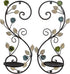 JUCONSIN Set 2, Wall Sconces Candle Holder of Antique Multi-Color Leaf Branch Wall Mount Hanging Metal Wall Candle