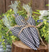 HAPPY DEALS ~ 4 Pack 10 inch Black White Gingham Plaid Carrots - | | Bowl Fillers | Primitive Farmhouse Easter