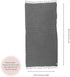 Stonewashed Turkish Bath & Beach Towel, 100% Organic Cotton, Soft, Lightweight, Quick Dry, Black