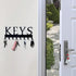 HappyHapi Key Holder Wall Mount, Metal Decorative Key Organizer Rack with 8 Hooks for Home, Matte Black