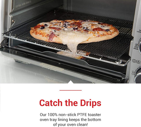Cooks Innovations Toaster Oven Non-Stick Liner & Crisper Set - Premium Crisping Sheet for Easy Clean Up