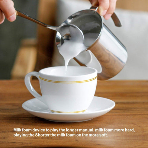 Manual Stainless Steel Whipped Cream Dispenser, Handheld DIY Whipper Maker with Lid, Perfect for Gift