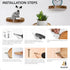 3-Pack 6'' AceList Round Floating Shelves for Wall Decor, Diameter Acacia Wood Floating Shelf, Cup Plant Wall Shelves