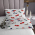 Set Set Feelyou Race car Bed Sheet Speed Sports Car Bedding Racing Car Fitted Sheet White Grey Flat Sheet for Kids Boys