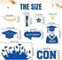 Whaline 193Pcs Graduation Window Sticker Clings, Removable Grad Decorations for School Home Office