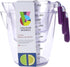 Colourworks Measuring Jug Set, 3-Piece Plastic Jugs with 200, 400 and 900ml, Purple