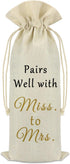 Bride To Be Gifts Wine Bag, Miss to Mrs Bachelorette Bridal Shower Engagement Gifts for Women