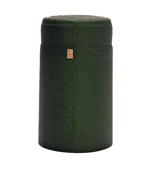 30 Metallic Green PVC Shrink Capsules, Set of 1