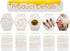 4oz 12 Pack Adabocute Hexagonal Honey Jars - Glass Honey Jars with Gold Lids, Wooden Dippers, Bee Charms and Jutes