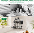QHMCHLDZ 2 Pack Adhesive Shower Caddy, Corner Bath Organizer, Rustproof Stainless Steel Shower Shelves with Large