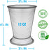 Mint Julep Cups: Stainless Steel Glasses, Set of 2 or Set of 4, 12 oz Metal Cocktail Glasses for Parties