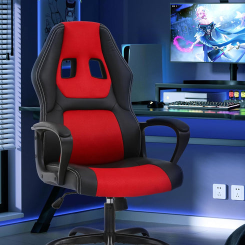 Dkelincs Gaming Chair PC Office Chair Ergonomic Gamer Chair PU Leather Executive Computer Chair with Lumbar Support