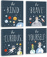 CHDITB Outer Space Canvas Wall Art, Abstract Universe Planet Print, Be Kind