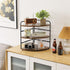 Counter 3-Tier Brown,TWJ002H IBUYKE Corner Shelf, Kitchen Organizer, Bathroom Vanity Trays, Spice Rack for Small