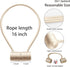 Curtain Tiebacks Clips, Strong Magnetic Tie Band for Home Office Decorative Drapes, 2PCS, Beige