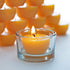 Serenibee Beeswax Tea Light Candles - 100% Pure Beeswax Gift Set with Reusable Glass Holder & Cotton Bag (12)