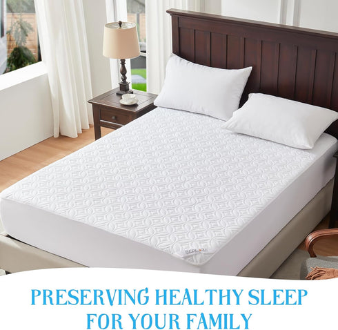 BEDLORE Waterproof Mattress Protector, California King Size Noiseless Mattress Pad with Deep Pocket 6"-18", Washable