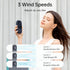 JISULIFE Handheld Mini Lash Fan with Bracket, Portable USB Rechargeable Makeup/Eyelash Fan with 3 Speeds for Women, Blue