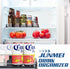 JUNMEI 12oz 16oz 20oz Drink Organizer for Fridge, Adjustable Width Soda Can Dispenser, 15" D, Black, 3 Rows