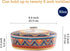 8.9 Inch Bico Tunisian Ceramic Tortilla Warmer, Tortilla Holder with Lid for Taco Bread Pancake for Mexican Night