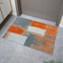 Non-Slip Area Rugs, Orange and Grey White Abstract Art, Home Decor Carpet for Classroom Living Room