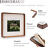 6x6 4x4, Square Picture Frame in Natural Walnut Wood, Solid Wooden Frames matted to Gallery Frames for Wall Mount