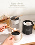 17oz Countertop AISBUGUR Sugar Bowl with Lid and Spoon: Metal Sugar Container - Airtight Food Sugar Jar - Coffee Bar