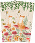 Mushroom Fox Kitchen Towels, Absorbent Microfiber Dish Towels with Eucalyptus Botanical Flower Leaves Herbs (2-PC)