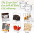 12 (7.1 oz,Clear) Tioncy Pcs Ice Cream Bar Supplies Sugar Bowls with Lid and Spoon Acrylic Candy Dispenser Party Bar