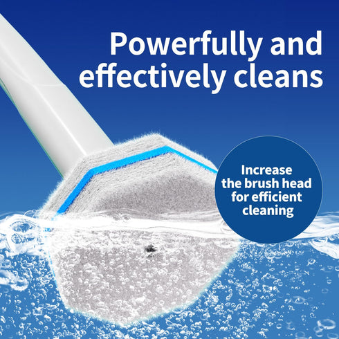 Disposable Toilet Brush Cleaning System with 50 Replacement Brush Heads, Wall Mounted Toilet Wand Kit for Bathroom