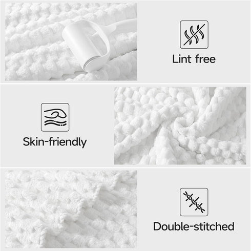 Set 6-35x70 Inches Set 6 REDKISS White Microfiber Towels of Oversized Bath Sheets, Extra Large Bath Towels