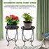 Aonagi 15" 8" 2pcs) Tall Metal Plant Stand, Wide Round Plant Stand for Flower Pot Rustproof Iron Plant Holder