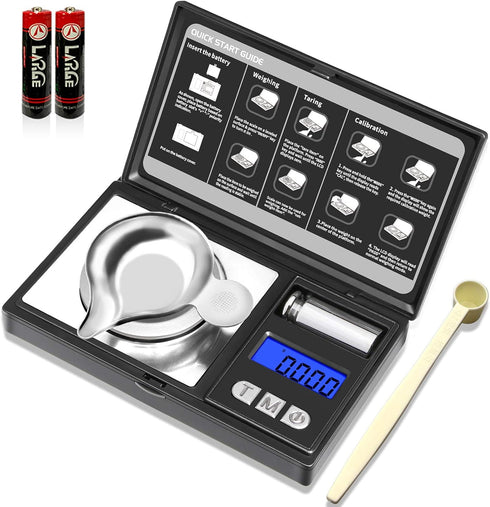 THINKSCALE Milligram Scale, 50g/0.001g Digital Jewelry Scale for Powder, Medicine, Gold, Gem, Reloading