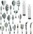 3D Pudding-Nozzle Stainless Steel Flowers Leaves Jelly-Art-Tools Cake Needles Gelatin Tools (AH)