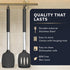 Home Hero Silicone Spatula Set - Ergonomic Handles, High Heat Resistant Kitchen Utensils Set, BPA Free, Black