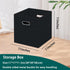 Black Foldable Storage Cubes Bins, Fabric Storage Box Cubes Organizer Baskets with Dual Handles for Home Organizer,Set of 3,(Black)