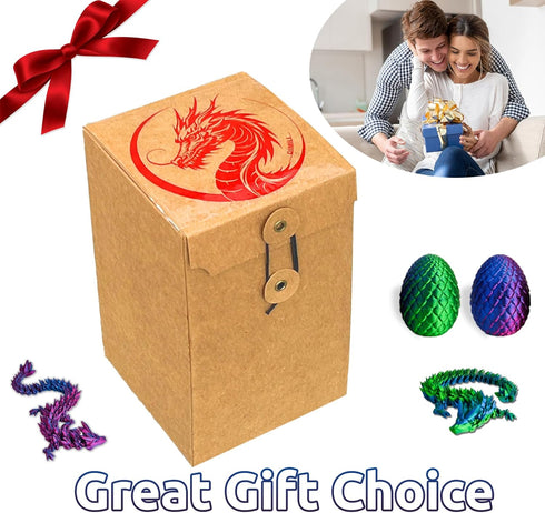 Dimili 2 Pack 12 inch 3D Printed Mystery Dragon Egg, Extra Large Dragon Egg with Dragon Inside, Extra Long Dragon