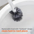 Full Circle Scrub Queen Bathroom Toilet Brush, White, Ceramic Holder, Replaceable Head, Mold & Mildew Prevention