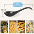 Black Ceramic Soup Spoons Set - 6.75 Inch Deep Oval Hook Design, Dishwasher Safe for Ramen, Pho, Noodles, Stews