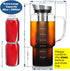 68oz Aquach Cold Brew Coffee Tea Maker, Glass Pitcher & Stainless Steel Filter, Dishwasher Safe Iced Coffee Tea Maker