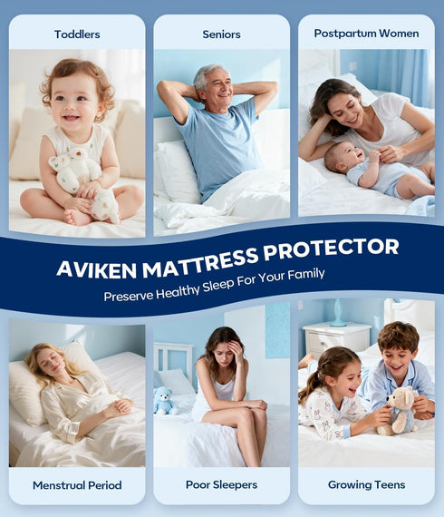 8"-21", 3D Waterproof Mattress Protector King Size, Soft Breathable Mattress Pad with Deep Pocket Noiseless Air Fabric