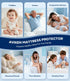 8"-21", 3D Waterproof Mattress Protector Queen Size, Soft Breathable Mattress Pad with Deep Pocket Noiseless Air Fabric