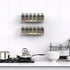 PMMASTO 12 238 Set 2 Pack) Adhesive Acrylic Spice Rack Organizer with Empty Square Spice Jars, Spice Labels with Chalk