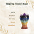 Metaphysical 7 Chakra Crystal Angel 3.5-4 Inch Reiki Healing Bohemian