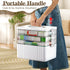 4-Tier ARSTPEOE Medicine Organizer - Portable Medicine Cabinet with Plastic Handle, Multipurpose Medical Box, Empty