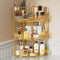 EUHOME 3-Tier Corner Bathroom Counter Organizer Makeup Cosmetic Storage, Tool-Free Installation Acrylic
