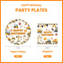 Xjoviative 40PCS Set 20 Construction Happy Birthday Paper Plates and Napkins Party Supplies, Disposable Construction